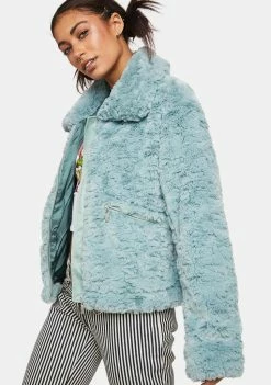 Noize Outerwear Serena Short Length Faux Fur Coat
