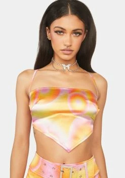 Elsie & Fred Albufeira Handkerchief Backless Crop Top