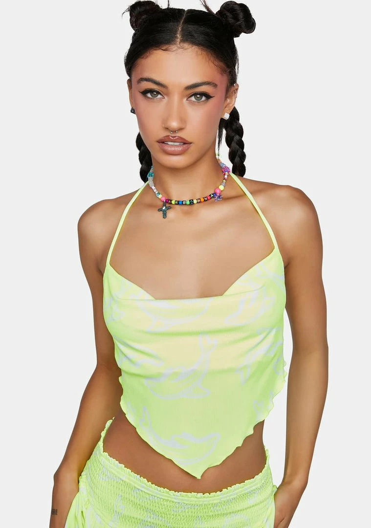 Budget โญ Elsie & Fred Halter Neck Handkerchief Cami Top Tank Crop Top ๐งจ 2 Elsie & Fred Halter Neck Handkerchief Cami Top Tank Crop Top