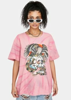 Ed Hardy Rose Tie Dye Tee