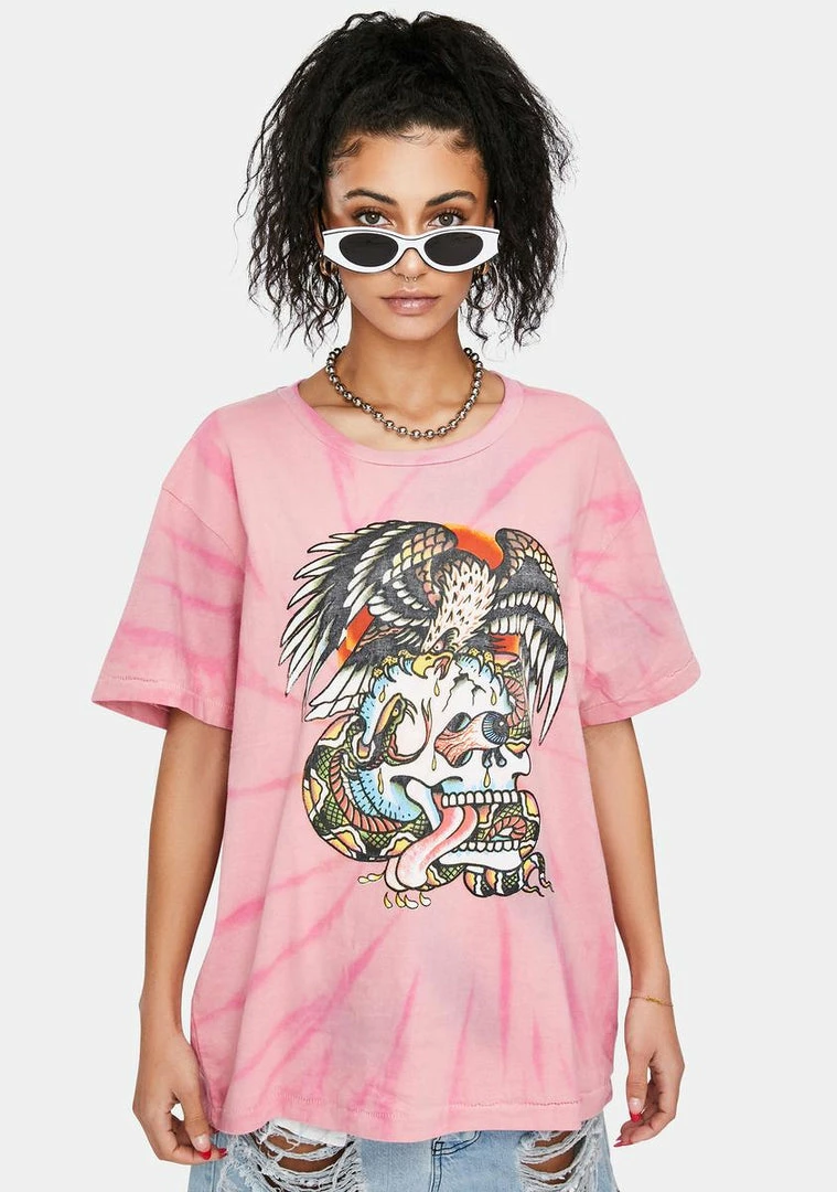 Cheap ⭐ Ed Hardy Rose Tie Dye Tee ✔️ 3 Ed Hardy Rose Tie Dye Tee