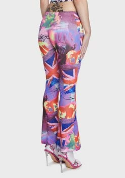 Elsie & Fred Pleasure Print Low Rise Trousers