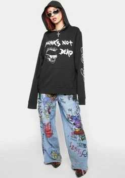 Ed Hardy Tops Punk Is Not Dead Hoodie