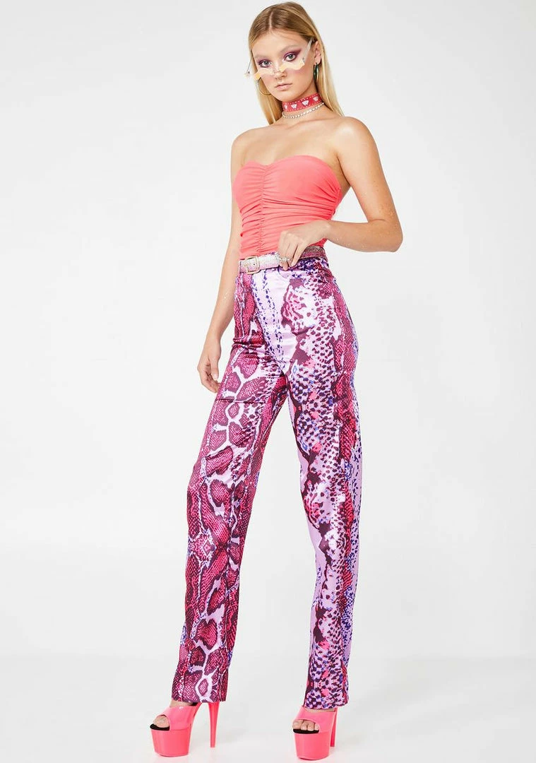 Best deal ๐ Elsie & Fred Rodeo Satin Pink Straight Leg Trousers ๐ 5 Elsie & Fred Rodeo Satin Pink Straight Leg Trousers