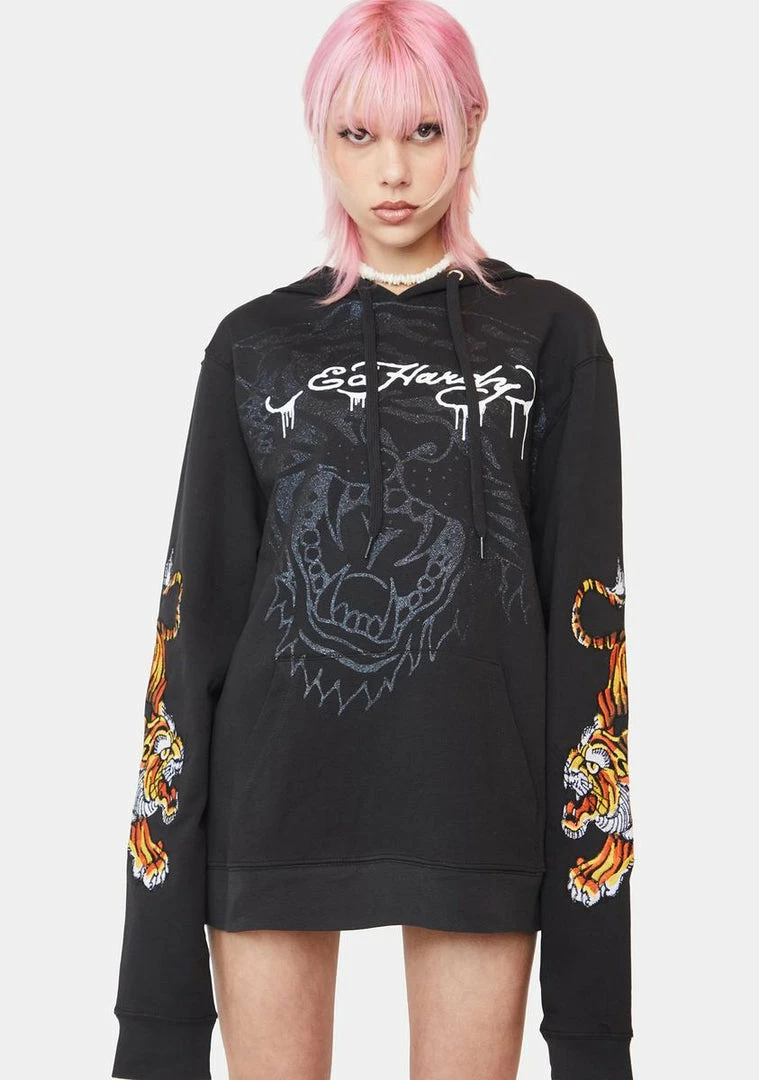 Buy ๐ฏ Ed Hardy Tops Embroidered Tigers Hoodie ๐ 3 Ed Hardy Tops Embroidered Tigers Hoodie