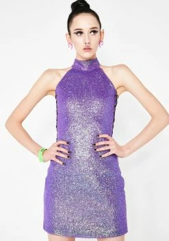 Elsie & Fred Dresses Kiki Purple Glitter Dress