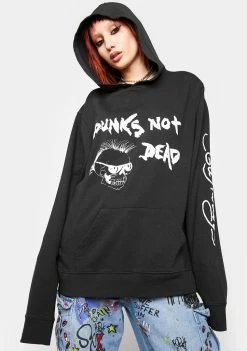 Ed Hardy Tops Punk Is Not Dead Hoodie
