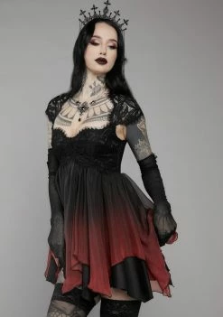 Unholy Blood And Lust Ombre Mini Dress Dresses