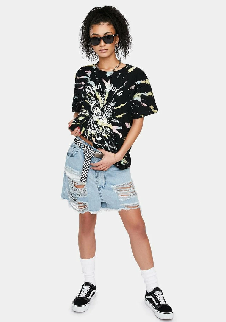 Coupon 🎁 Ed Hardy Black Tie Dye Tee Tops 🛒 5 Ed Hardy Black Tie Dye Tee Tops