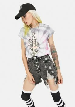 Ed Hardy Pink Tie Dye Tee