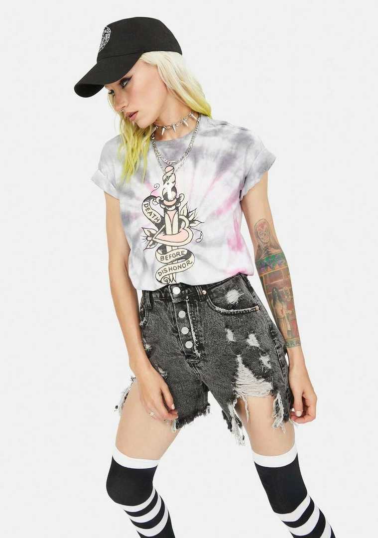 Buy ๐ Ed Hardy Pink Tie Dye Tee โ๏ธ 4 Ed Hardy Pink Tie Dye Tee