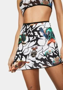 DAMAGE Bottoms Lace Up Back Mini Skirt