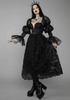 Unholy New Moon Waltz Tulle Midi Dress