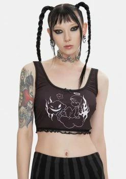 DAMAGE Tops X Yenta Yen Angel Crop Top