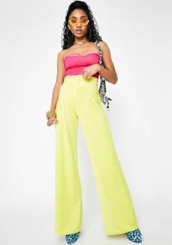 Elsie & Fred Bottoms Riot Velour Wide Leg Pants