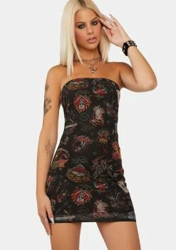 Ed Hardy Club Dresses Flashboard Tube Mini Dress