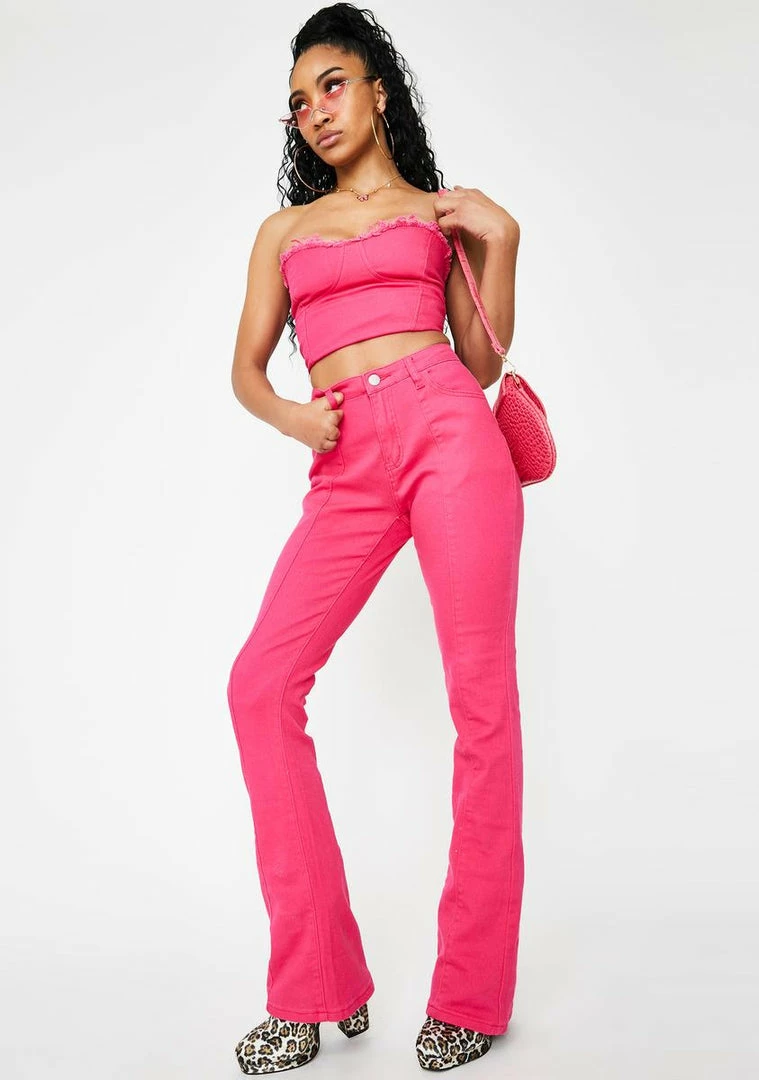 New π Elsie & Fred Bottoms Marissa Hot Pink Bootcut π Jeans β 4 Elsie & Fred Bottoms Marissa Hot Pink Bootcut Jeans
