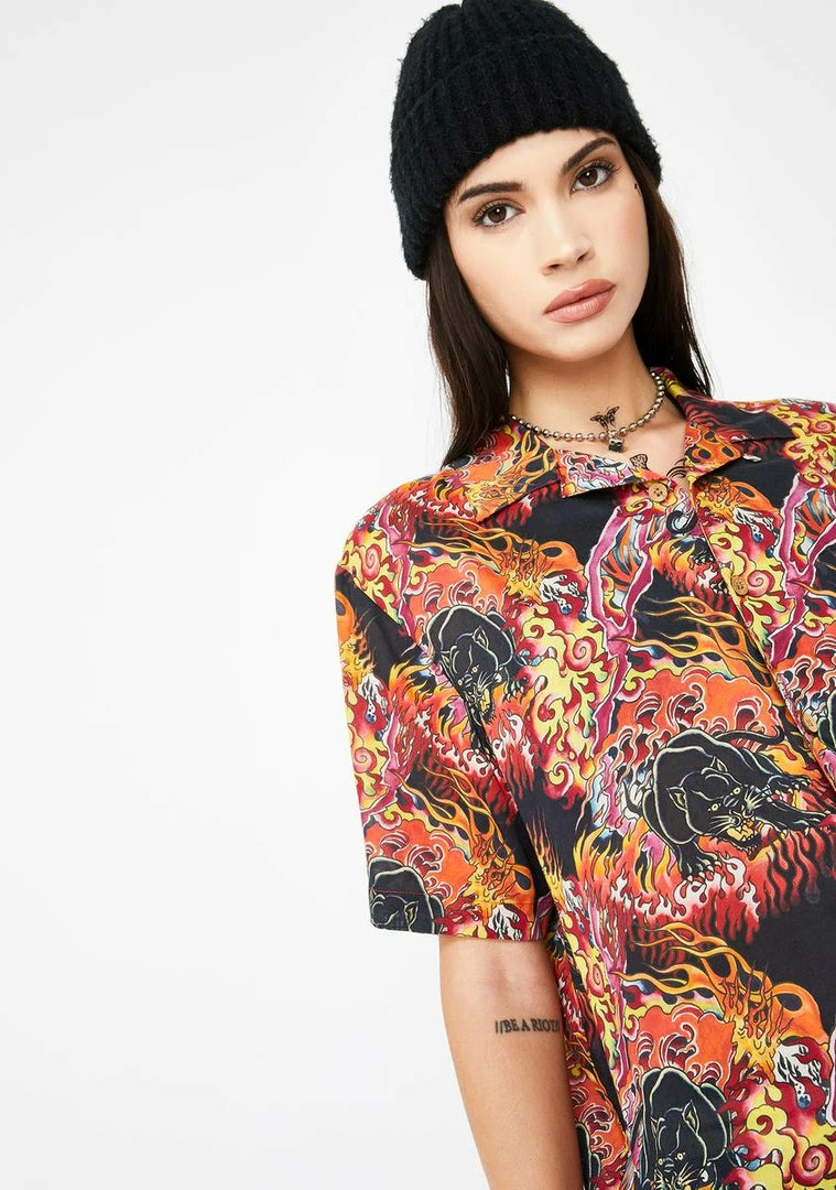 Wholesale β Ed Hardy Fire Panther Button Up π Shirt π― 7 Ed Hardy Fire Panther Button Up Shirt