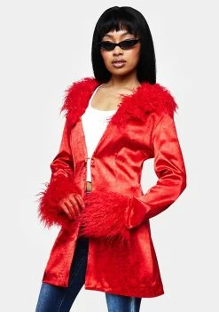 Elsie & Fred Outerwear Red Hot Marla Jacquard Jacket