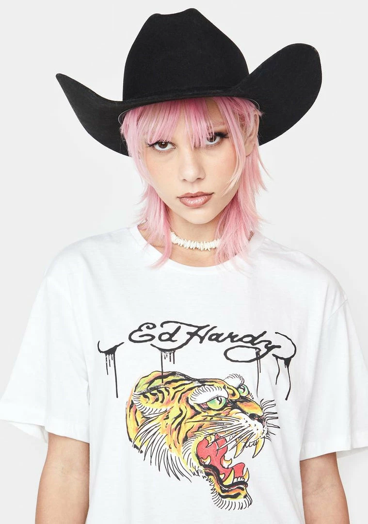 Discount 🎁 Ed Hardy Screaming Tiger Graphic Tee ✨ 3 Ed Hardy Screaming Tiger Graphic Tee