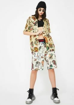 Deals ๐ Ed Hardy Printed Camp Button Up ๐ Shirt ๐ 9 Ed Hardy Printed Camp Button Up Shirt