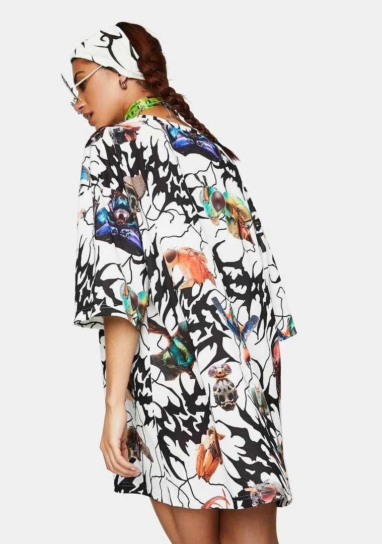 Top 10 🧨 DAMAGE White Abstract Tee ✨ 6 DAMAGE White Abstract Tee