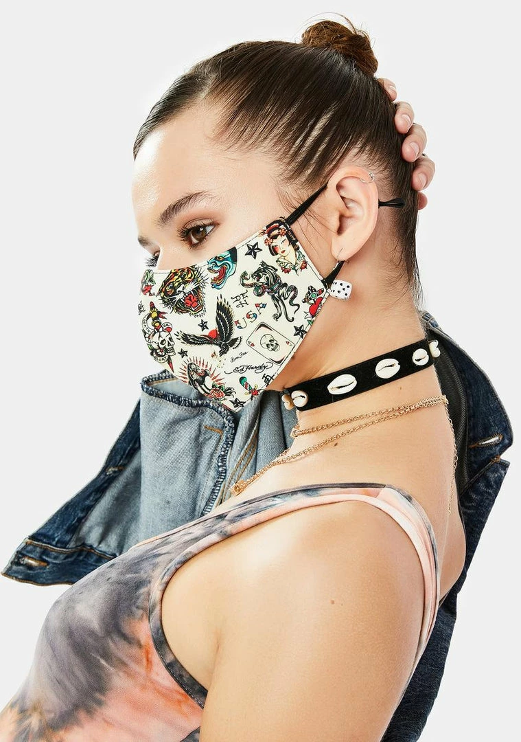 Best Pirce π₯ Ed Hardy Flashboard Face Mask Face Masks π 3 Ed Hardy Flashboard Face Mask Face Masks