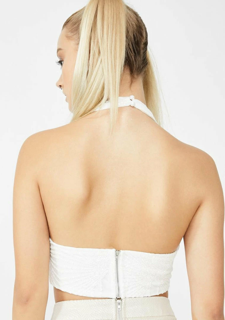 Best Sale π Elsie & Fred Tops Nevada Glitter Crossover Crop Top π 6 Elsie & Fred Tops Nevada Glitter Crossover Crop Top