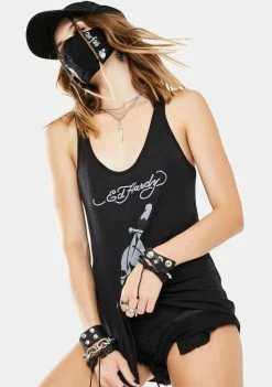 Ed Hardy Tops Black Skull Tank Top