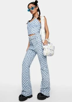 Elsie & Fred Boyfriend Jeans Bulletshot Frayed Denim Y2k Belted Jeans