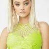 Hot Sale π Elsie & Fred Memphis Lime Sheer Glitter Crop Top π 2 Elsie & Fred Memphis Lime Sheer Glitter Crop Top