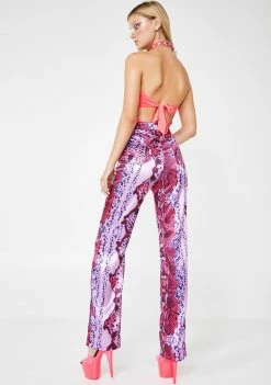 Best deal ๐ Elsie & Fred Rodeo Satin Pink Straight Leg Trousers ๐ 9 Elsie & Fred Rodeo Satin Pink Straight Leg Trousers