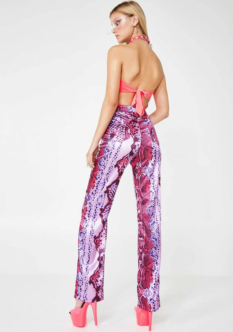 Best deal ๐ Elsie & Fred Rodeo Satin Pink Straight Leg Trousers ๐ 6 Elsie & Fred Rodeo Satin Pink Straight Leg Trousers