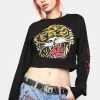 Deals ๐ Ed Hardy Tiger Head Cropped Sweatshirt Graphic Pullovers & Hoodies โ 1 Ed Hardy Tiger Head Cropped Sweatshirt Graphic Pullovers & Hoodies
