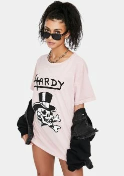 Ed Hardy Tops Soft Pink Graphic Tee
