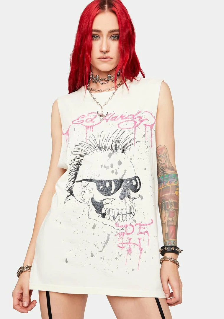 Best deal 🤩 Ed Hardy Punks Not Dead Muscle Tank ❤️ 3 Ed Hardy Punks Not Dead Muscle Tank