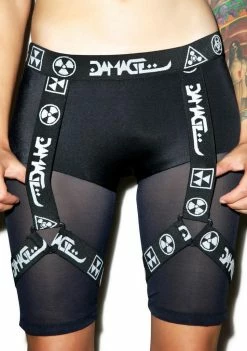 DAMAGE Bottoms Logo Garter Shorts