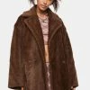 Budget โญ Noize Outerwear Brown Estelle Faux Fur ๐งฅ Coat ๐คฉ 2 Noize Outerwear Brown Estelle Faux Fur Coat