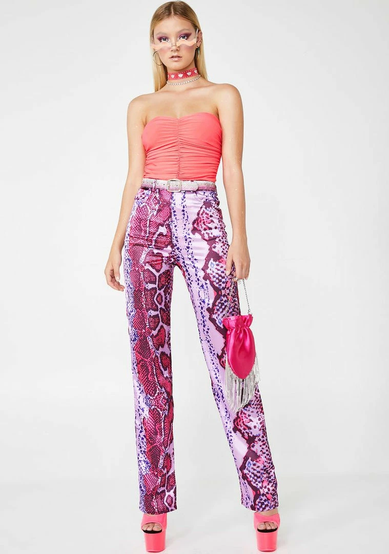 Best deal ๐ Elsie & Fred Rodeo Satin Pink Straight Leg Trousers ๐ 4 Elsie & Fred Rodeo Satin Pink Straight Leg Trousers
