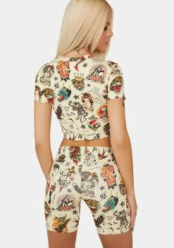 Ed Hardy Biker Shorts Flashboard Shorts