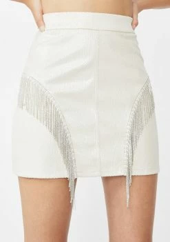 Elsie & Fred Cassie Rhinestone Fringe Skirt Bottoms
