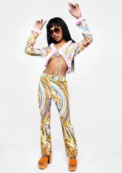 Wholesale 👍 Elsie & Fred Unfaithful Faux Fur Trim Crop Top 🔥 8 Elsie & Fred Unfaithful Faux Fur Trim Crop Top