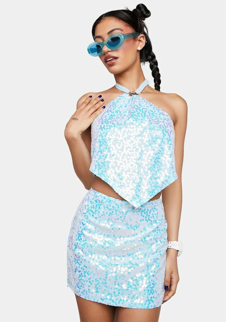 Top 10 ๐ฏ Elsie & Fred Illicit Flower Sequin Mini ๐ Skirt โค๏ธ 3 Elsie & Fred Illicit Flower Sequin Mini Skirt