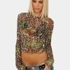 Wholesale 🎁 Ed Hardy Tops Tiger Leopard L/S Power Mesh Top 😍 2 Ed Hardy Tops Tiger Leopard L/S Power Mesh Top