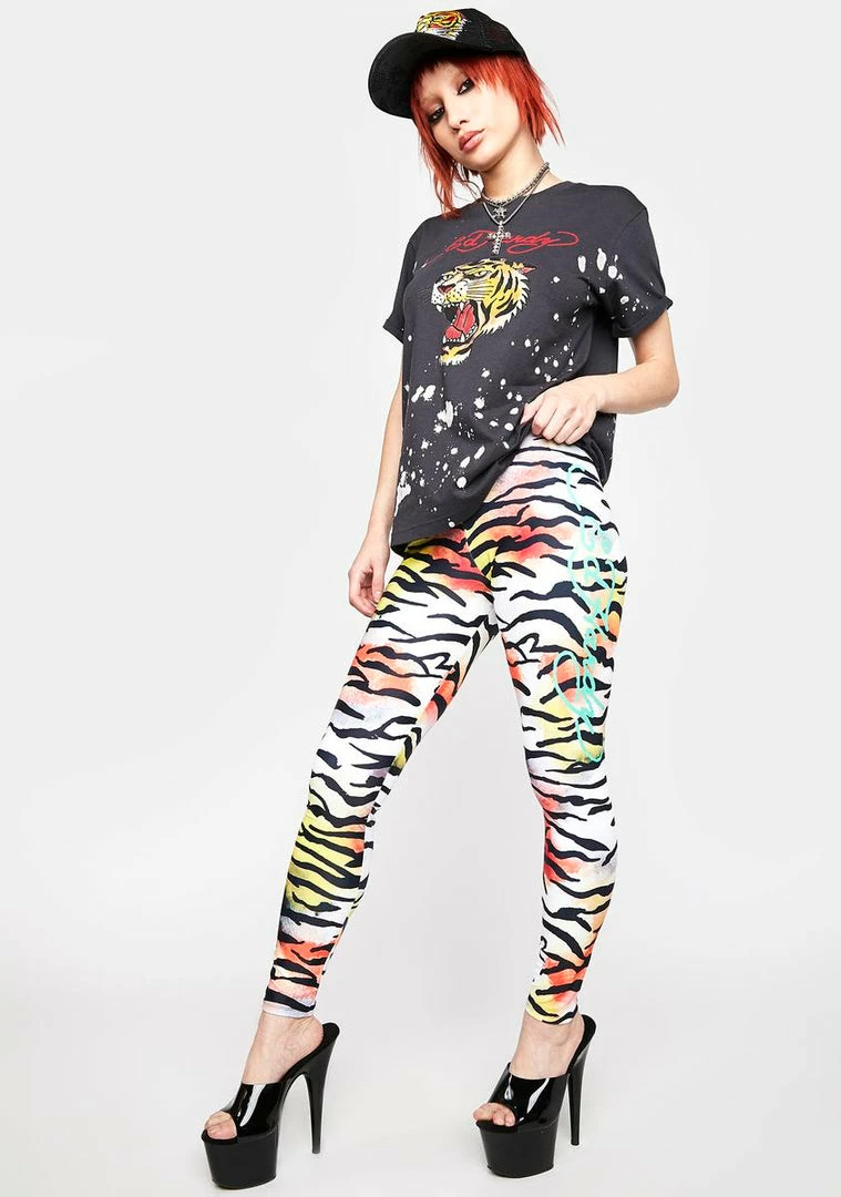 Wholesale 🔔 Ed Hardy Spandex Tiger Leggings ✨ 4 Ed Hardy Spandex Tiger Leggings