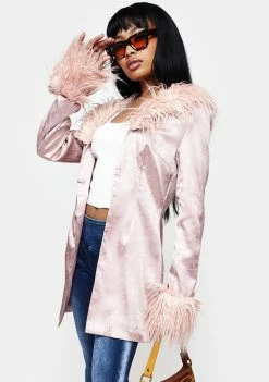 Elsie & Fred Blush Marla Satin Jacquard Jacket
