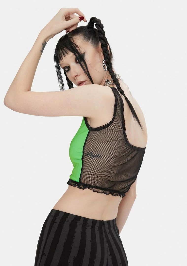 Hot Sale โ DAMAGE X Yenta Yen Green Crop Top ๐งจ 6 DAMAGE X Yenta Yen Green Crop Top