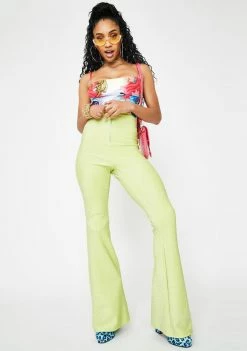 Elsie & Fred Vegas Green Glitter Flares