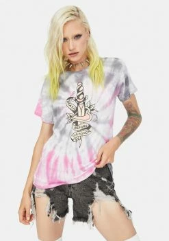 Ed Hardy Pink Tie Dye Tee