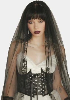 Unholy Headpieces Give Me Away Lace Veil